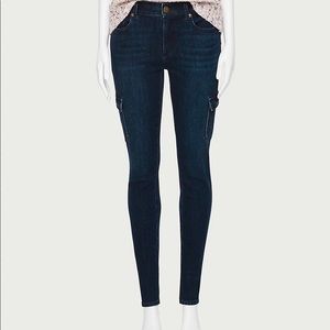 Skinny Cargo Jeans - Rippled Waves wash